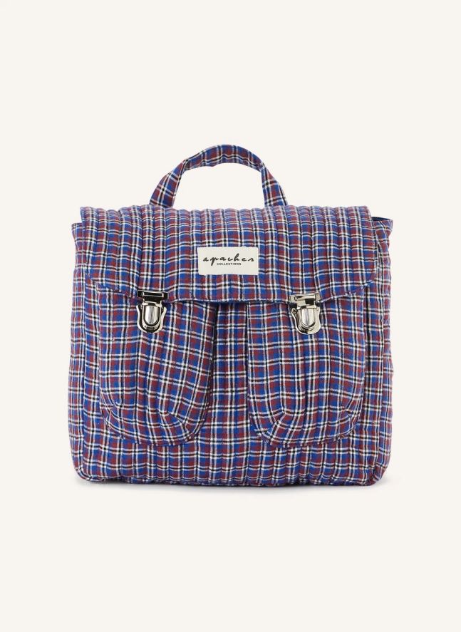 Sac à dos Suji Carreaux | Bleu