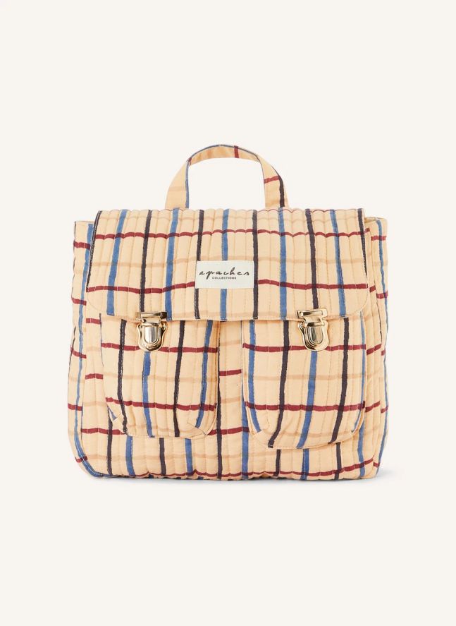 Mochila Suji Carreaux | Beige