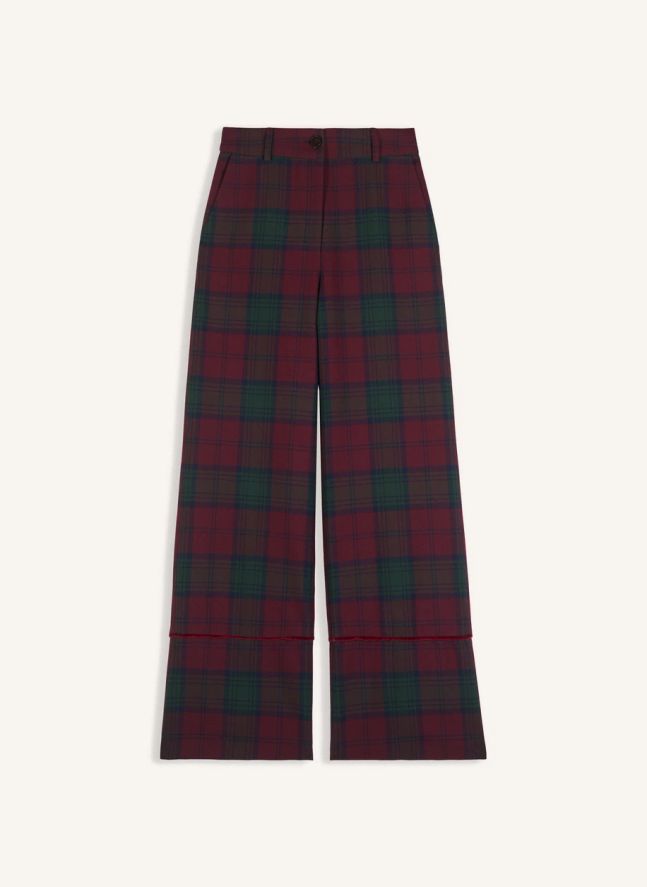 Pantalon Carreaux Romeo | Bordeaux