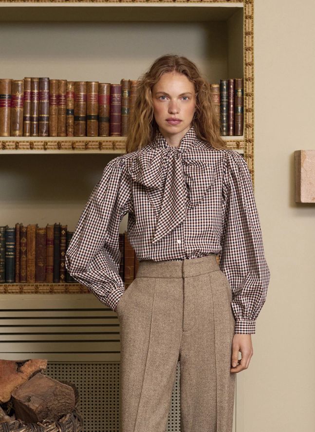Blouse Fairytale Vichy Coton | Marron