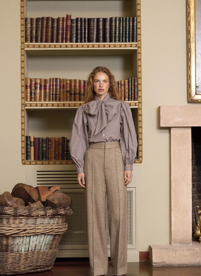 Blouse Fairytale Vichy Coton | Marron