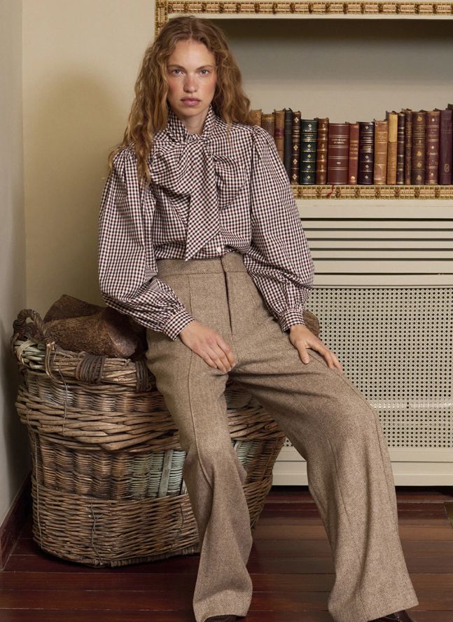 Blouse Fairytale Vichy Coton | Marron