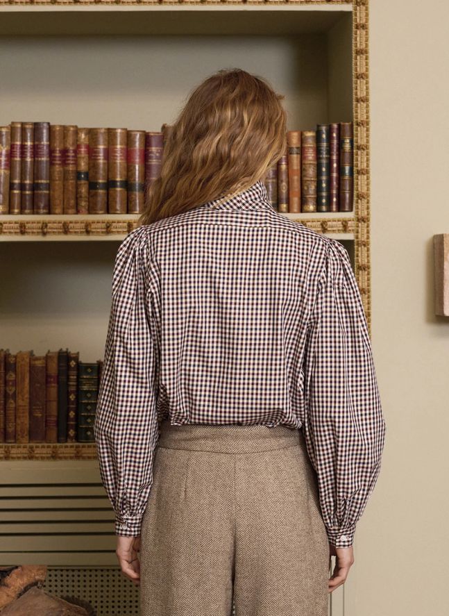 Blouse Fairytale Vichy Coton | Marron