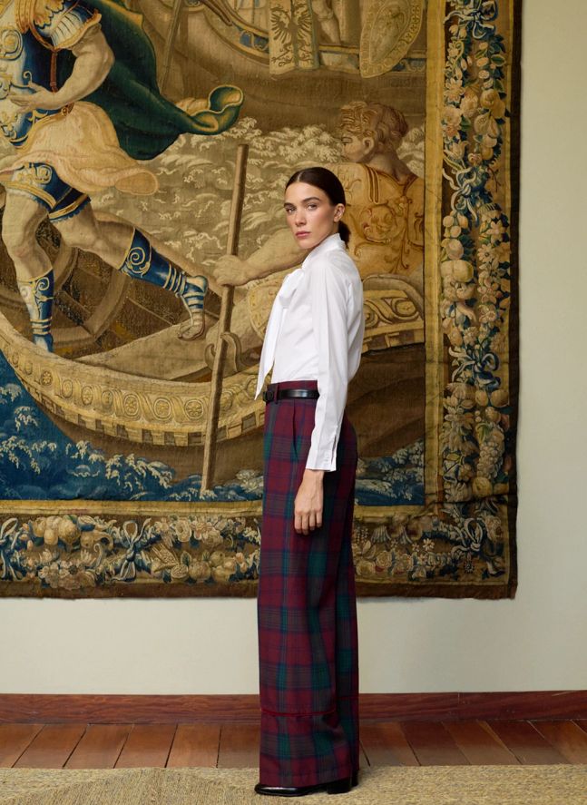 Pantalon Carreaux Romeo | Bordeaux