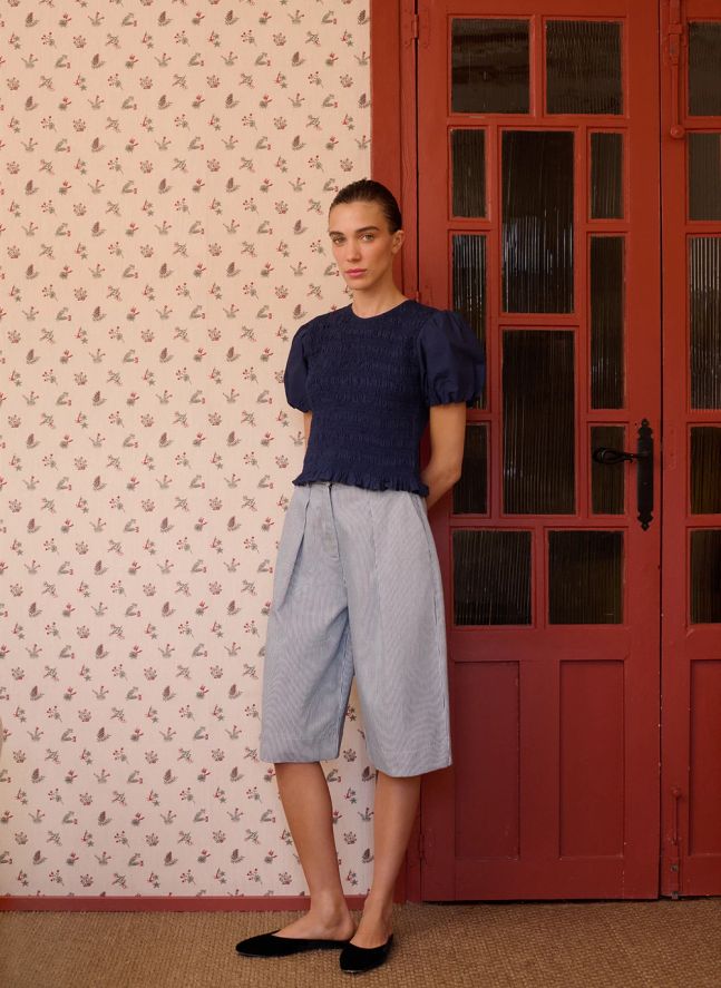 Bermuda Spencer Coton | Bleu