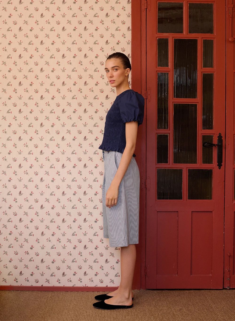 Bermuda Spencer Coton | Bleu- Image produit n°5