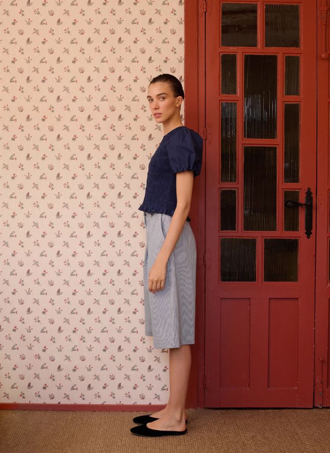 Bermuda Spencer Coton | Bleu