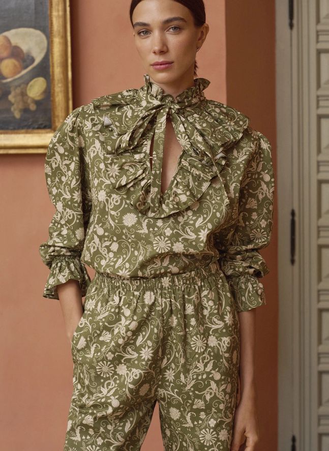 Blouse Barbara Coton | Olive