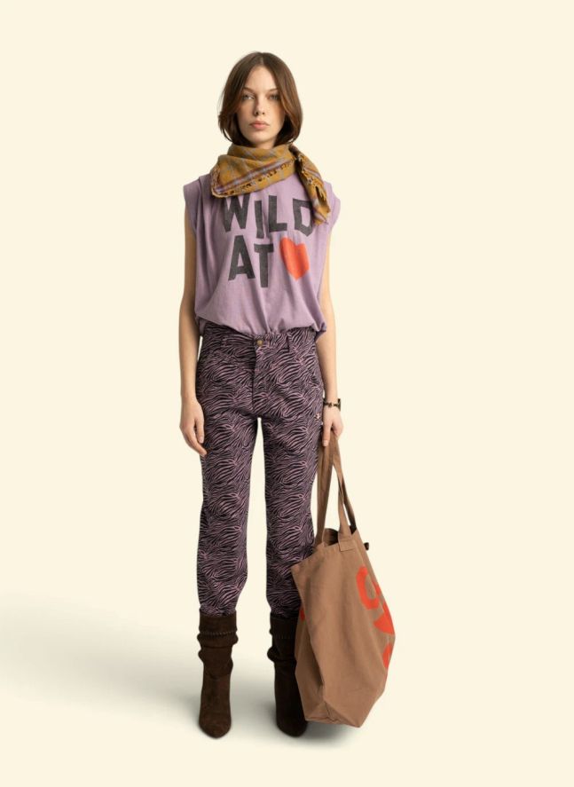 Top Joana Coton Flamé | 	Lilas