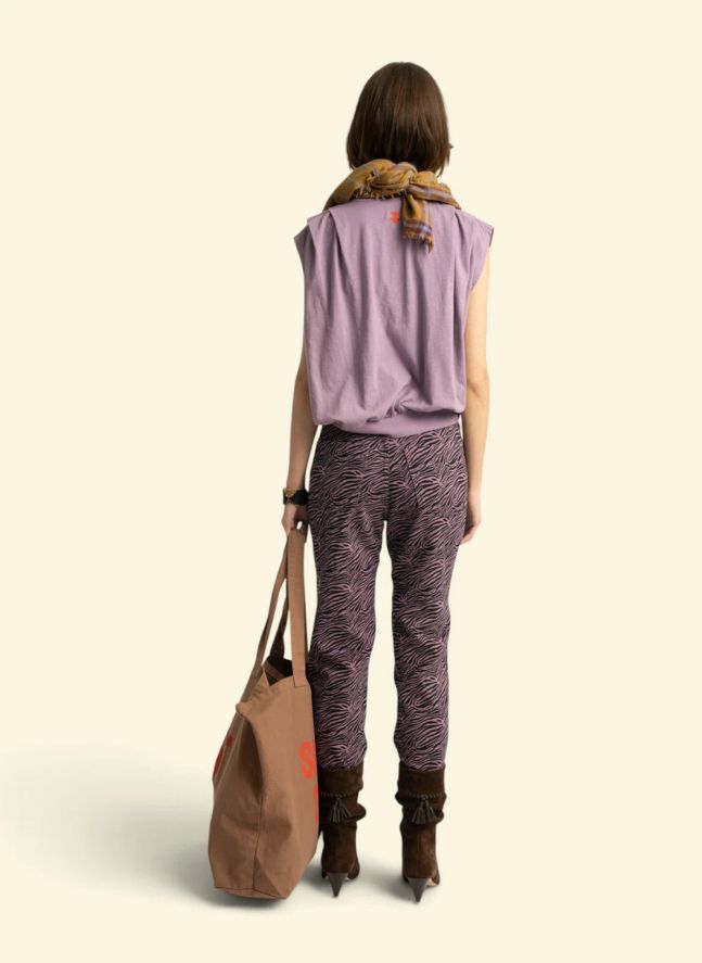 Top Joana Coton Flamé | 	Lilas