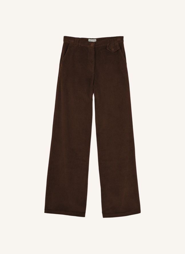 Pantalon Edgar Velours | Ebène