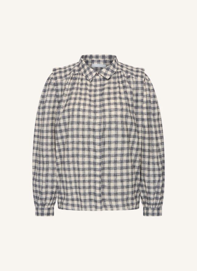 Blouse Carreaux Maia | Cendre