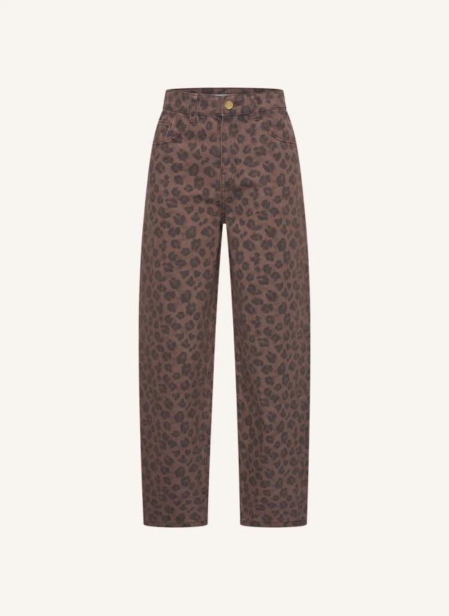 Pantalon Léopard Lew Coton Bio | Marron