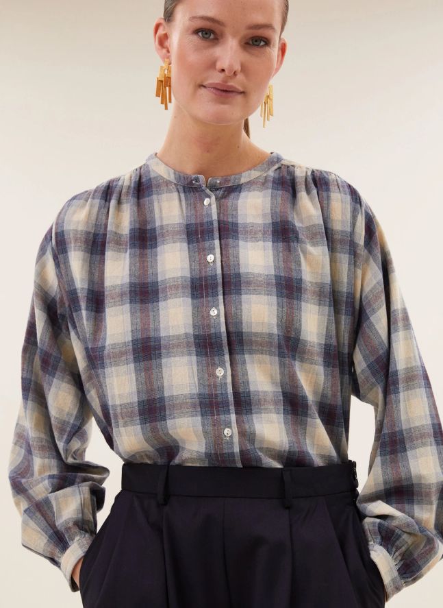 Blouse Nyka Coton Bio | Bleu