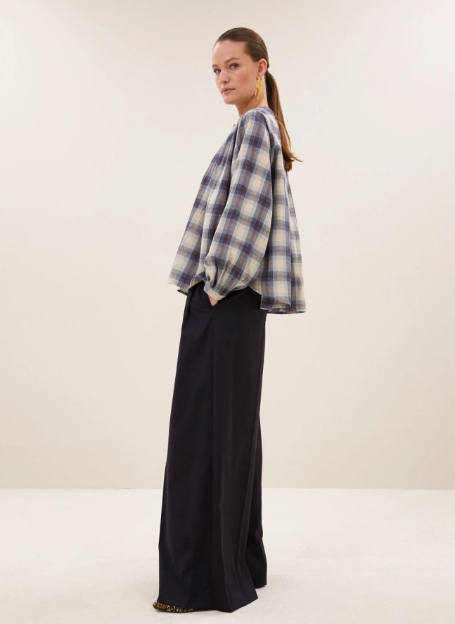 Blouse Nyka Coton Bio | Bleu