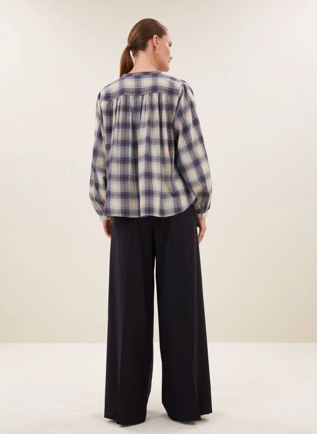 Blouse Nyka Coton Bio | Bleu