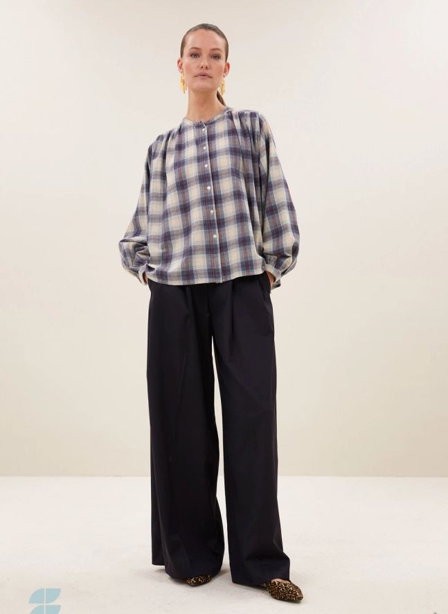 Blouse Nyka Coton Bio | Bleu