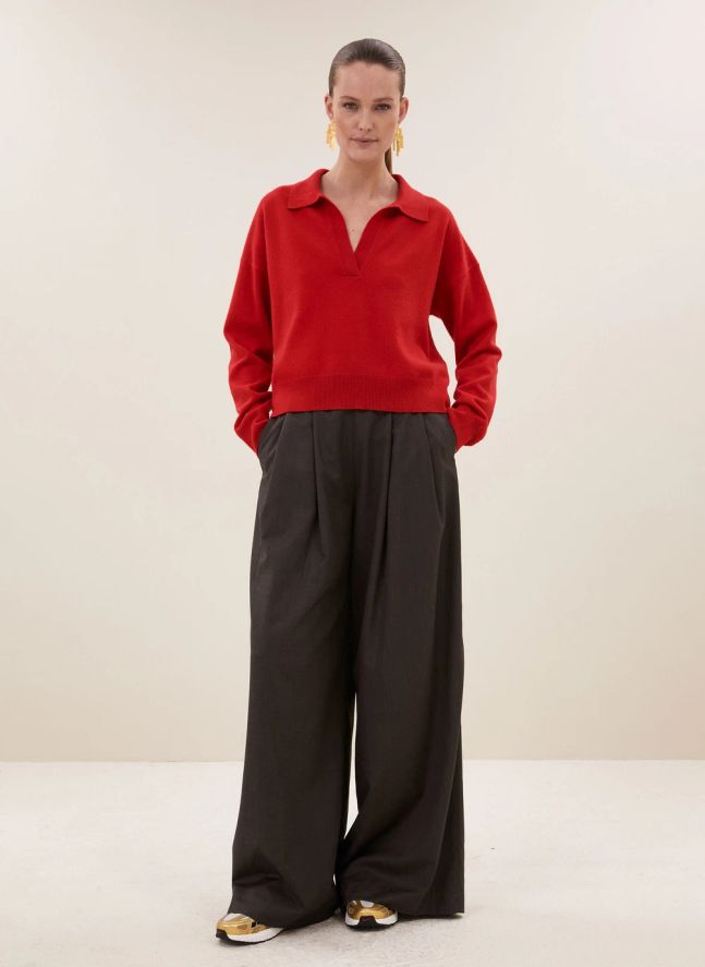 Pull Flex Laine Mérinos | Rouge