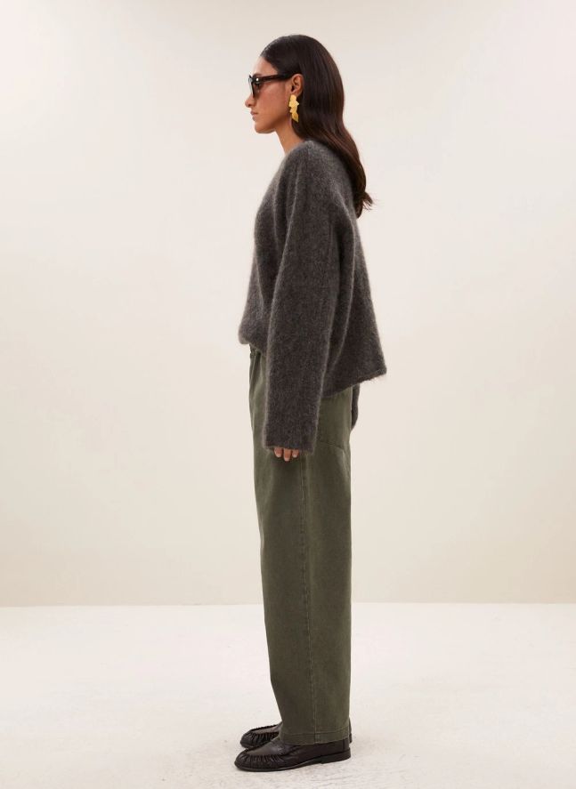 Pantalon Davi Coton | Vert olive