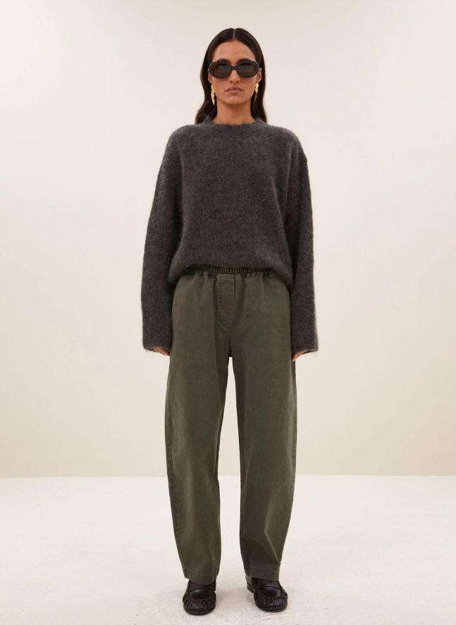 Pantalon Davi Coton | Vert olive