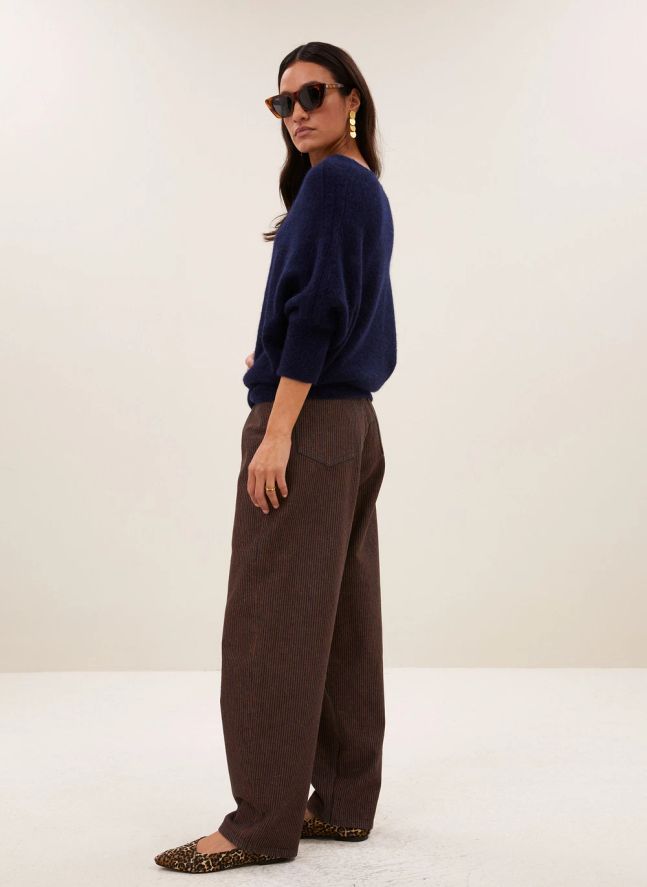 Pantalon Lew Coton Bio | Marron
