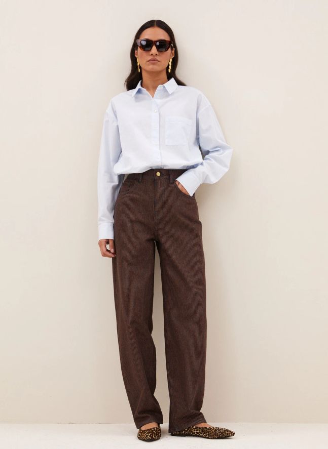 Pantalon Lew Coton Bio | Marron