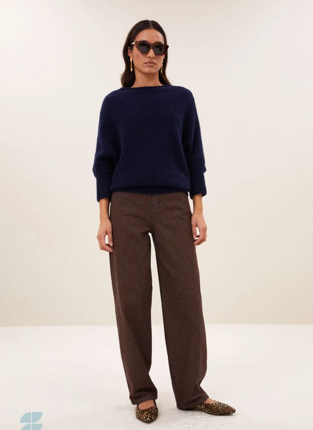 Pantalon Lew Coton Bio | Marron
