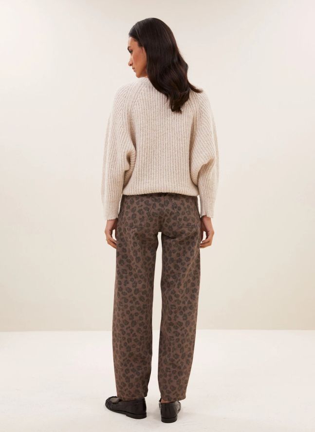 Pantalon Léopard Lew Coton Bio | Marron