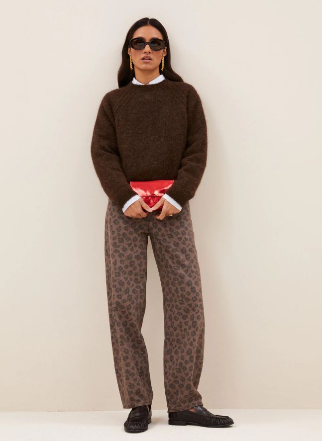 Pantalon Léopard Lew Coton Bio | Marron