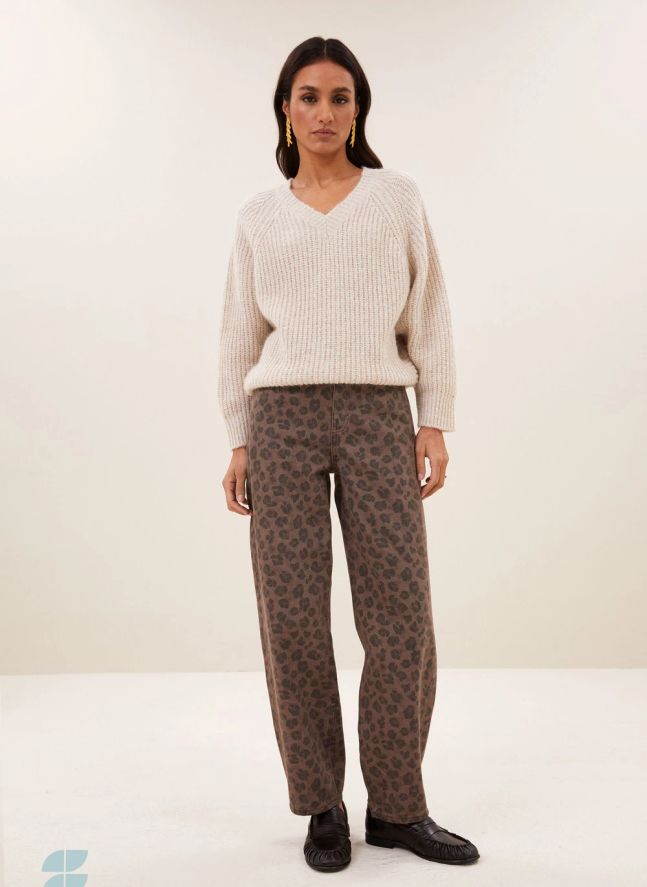Pantalon Léopard Lew Coton Bio | Marron