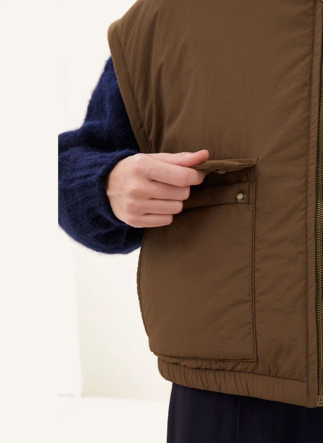 Veste Sans Manches Gio | Marron