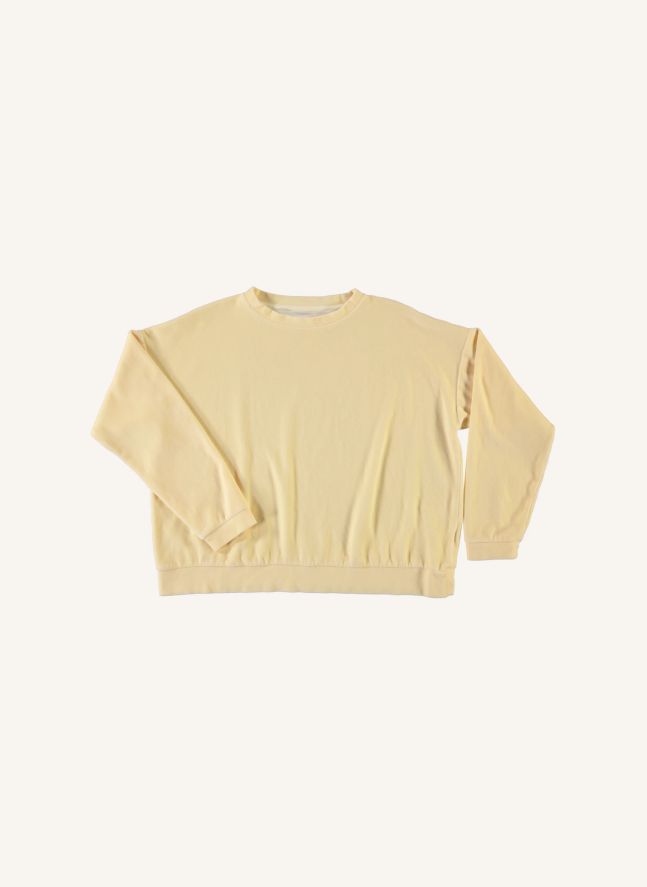 Sweat Acentra Velours | Jaune pâle
