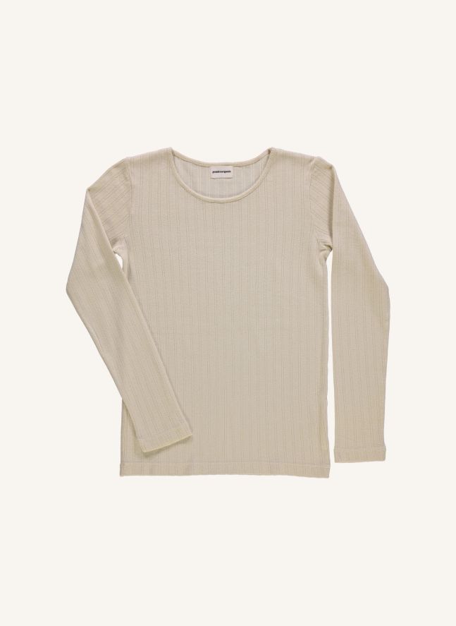 T-shirt Eglantine Pointelle | Beige