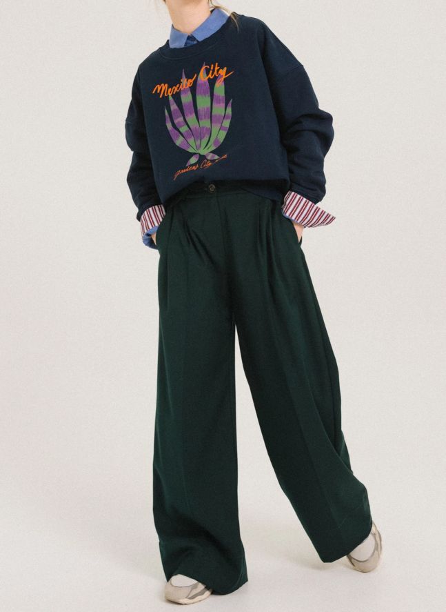 Pantalon Fluide Uptown | Vert forêt