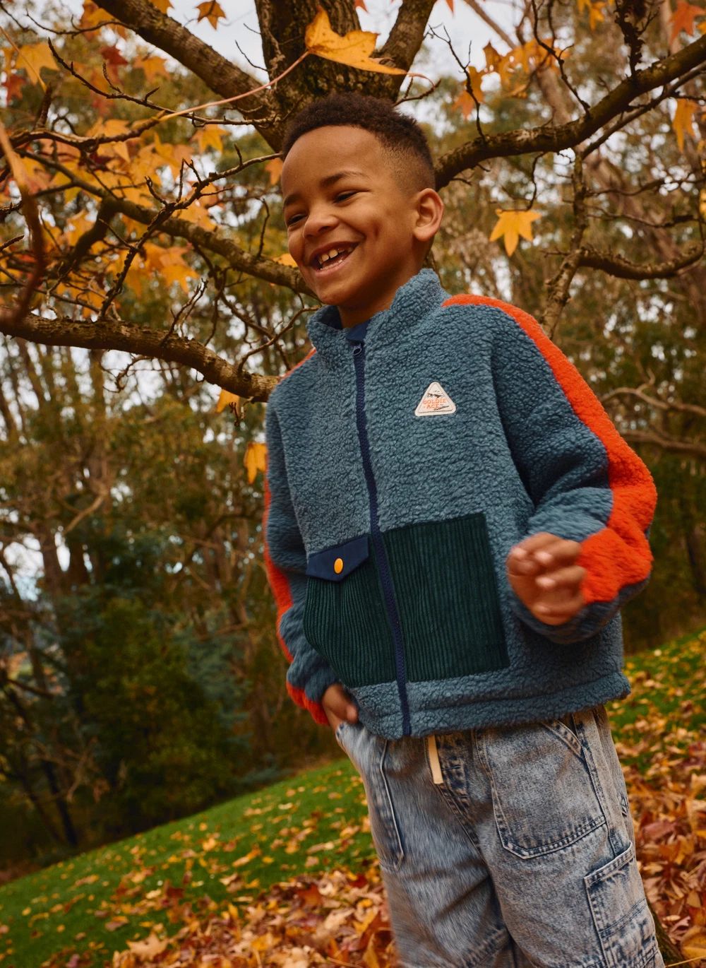 Veste Façon Sherpa Retro | Bleu- Image produit n°2