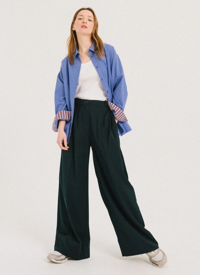 Pantalon Fluide Uptown | Vert forêt