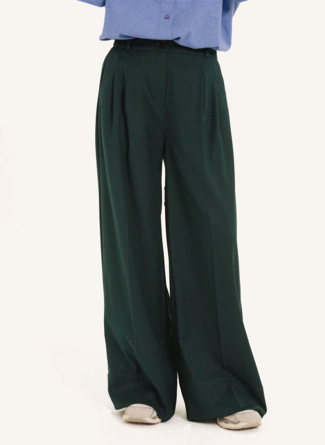 Pantalon Fluide Uptown | Vert forêt