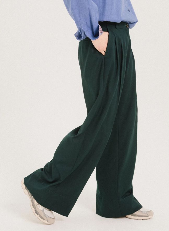 Pantalon Fluide Uptown | Vert forêt