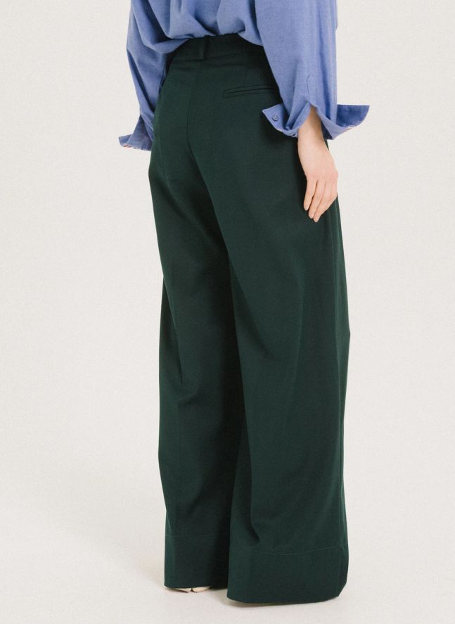 Pantalon Fluide Uptown | Vert forêt