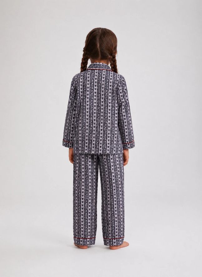 Pyjama Cœurs - Collection Enfant | Bleu marine