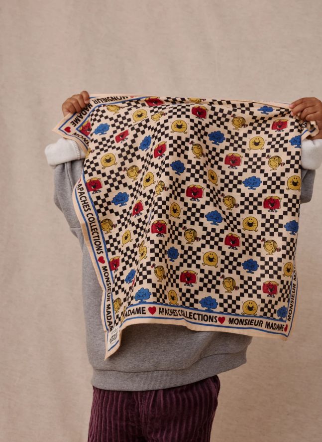 Petit Foulard Manika - Apaches x Monsieur Madame | Ecru