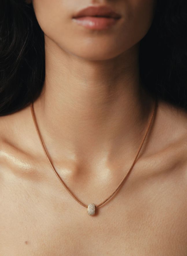 Collier Cristy | Marron