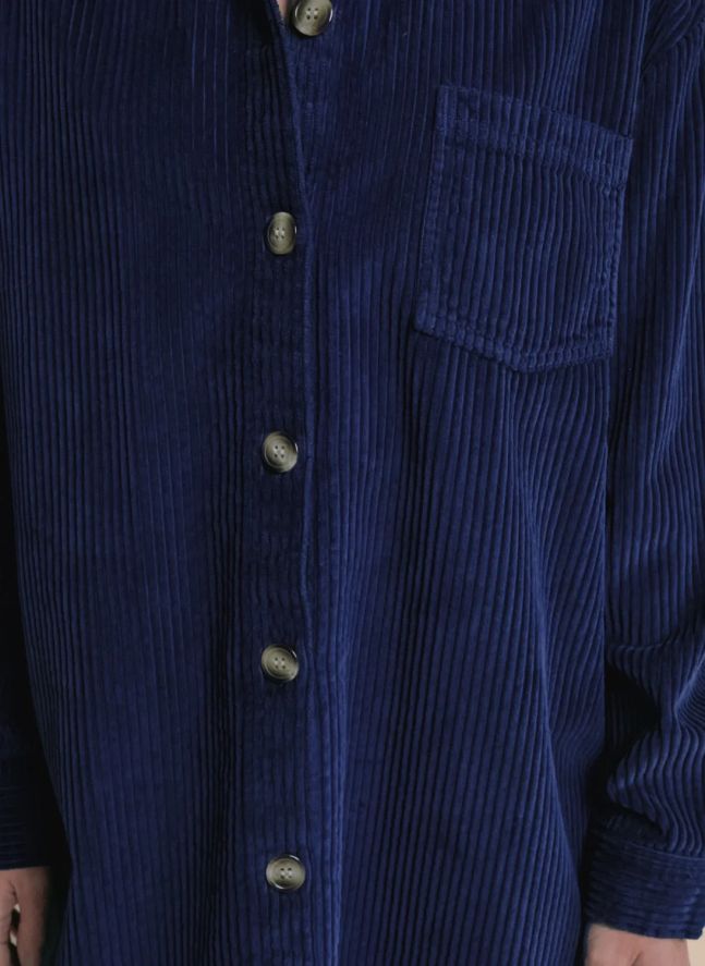 Robe Equinoxe Velours | Bleu marine
