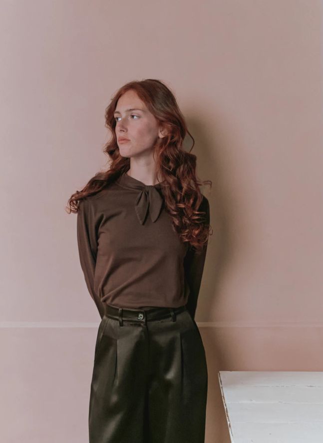 T-shirt Noeud Elora | Ebène