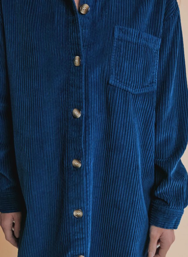Robe Equinoxe Velours | Bleu marine