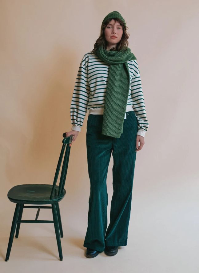 Pantalon Edgar Velours | Vert forêt