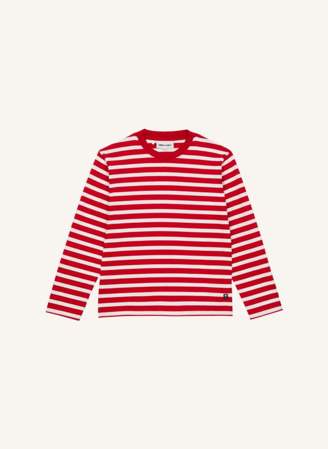T-shirt Bam Rayé | Rouge foncé