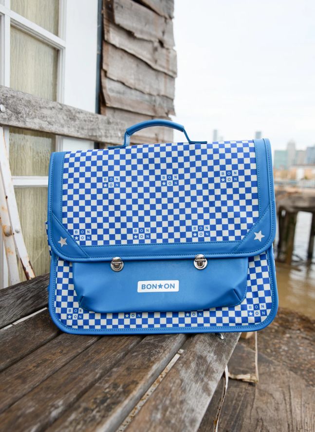 Cartable Damier | Bleu