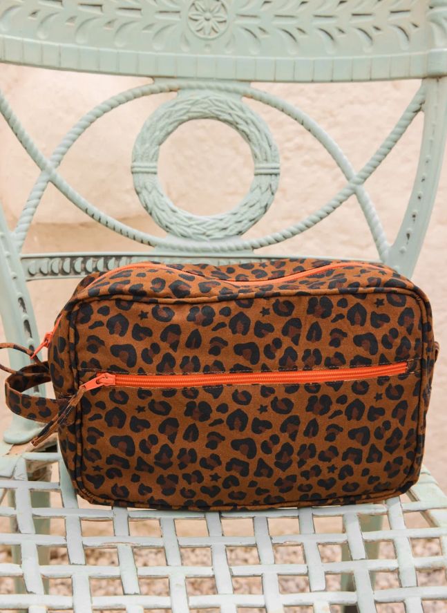 Trousse Léopard | Marron