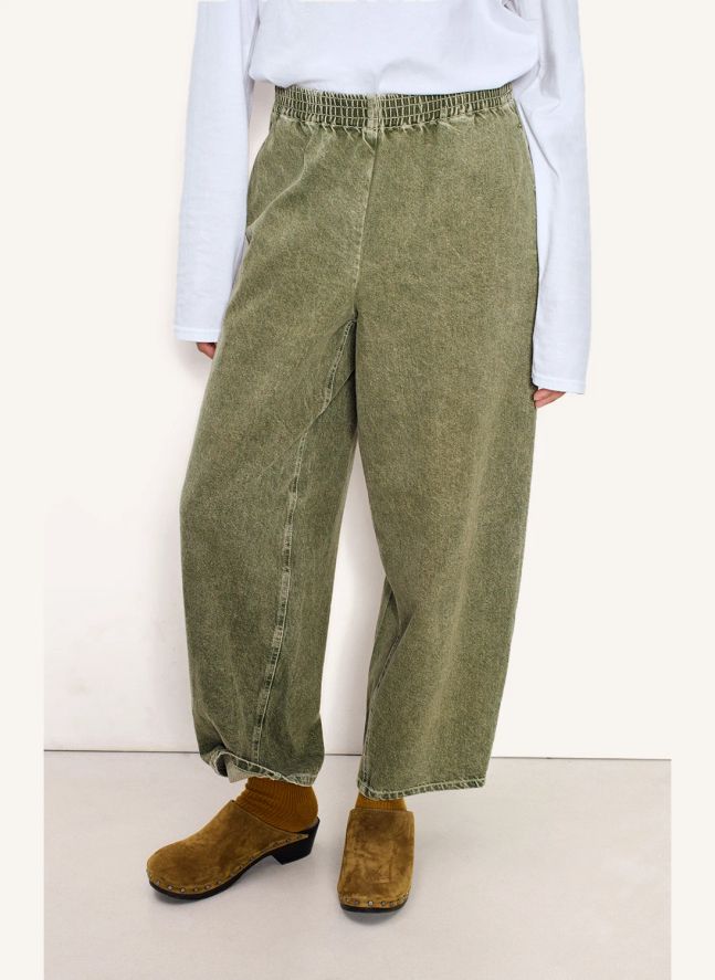 Pantalon Carotte Uzatown Coton | Olive